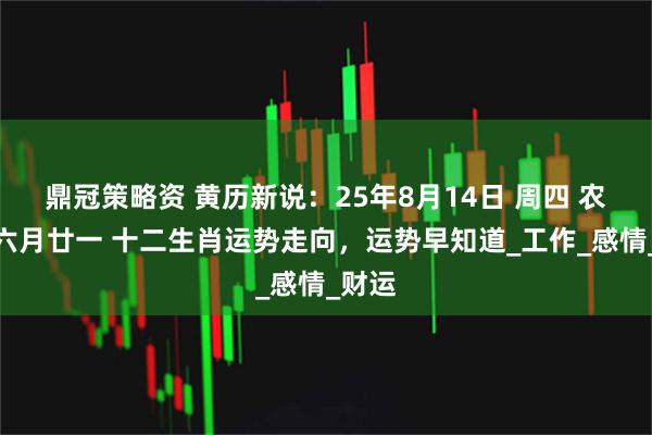 鼎冠策略资 黄历新说：25年8月14日 周四 农历闰六月廿一 十二生肖运势走向，运势早知道_工作_感情_财运